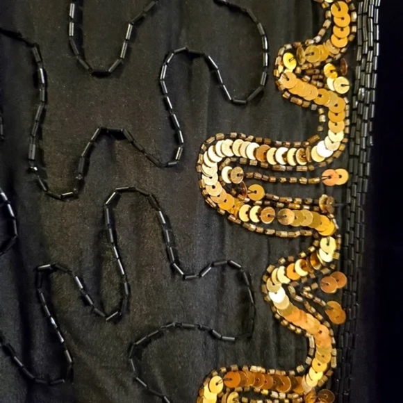 ROYAL FEELINGS | Silk Sequined Beaded Blouse/Cover-Up sz 2X - Picture 3 of 9